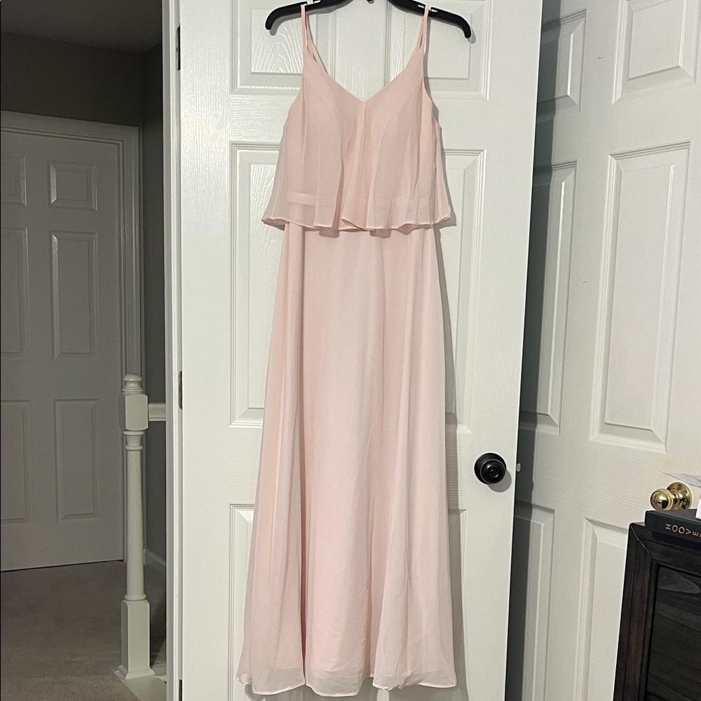 Azazie Blush Pink Maxi Dress
